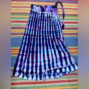 Tie dye wrap skirt- new never worn